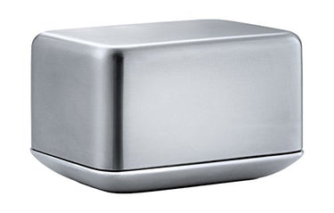 blomus -BASIC- Butterdose Edelstahl matt, 125 g Butter, 63637, Silber im Sale